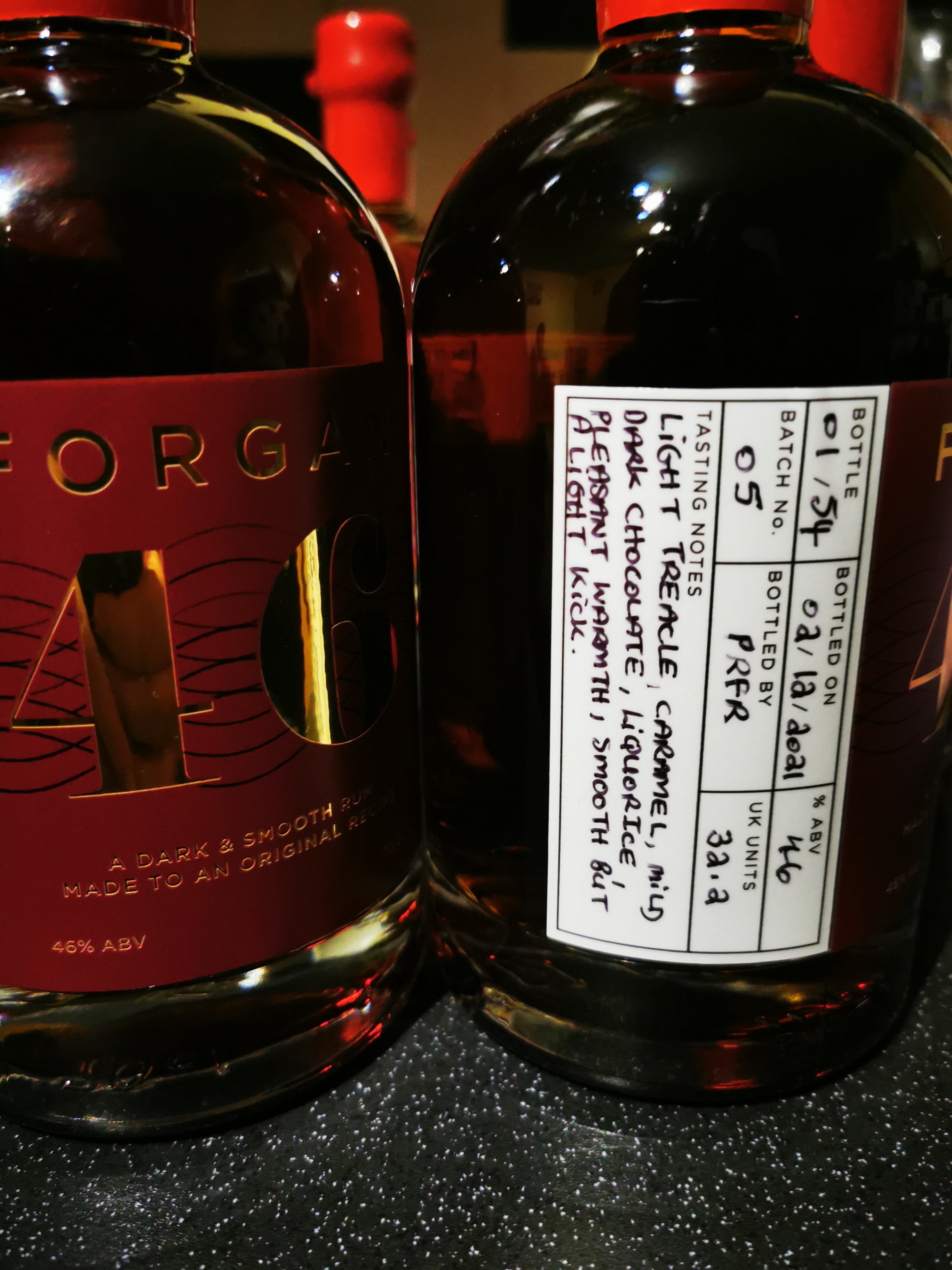 Forgan 46 Dark Rum 70cl 46%ABV Batch 5 - 54 bottles